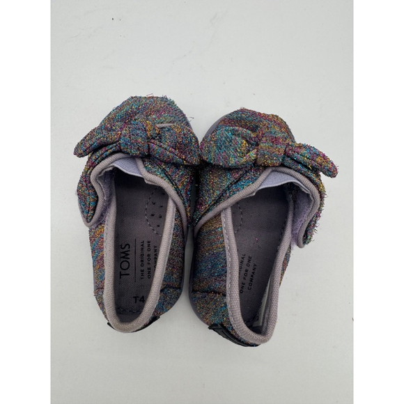 Girls TOMS Shoes Size T4 Multi-color - Picture 2 of 7